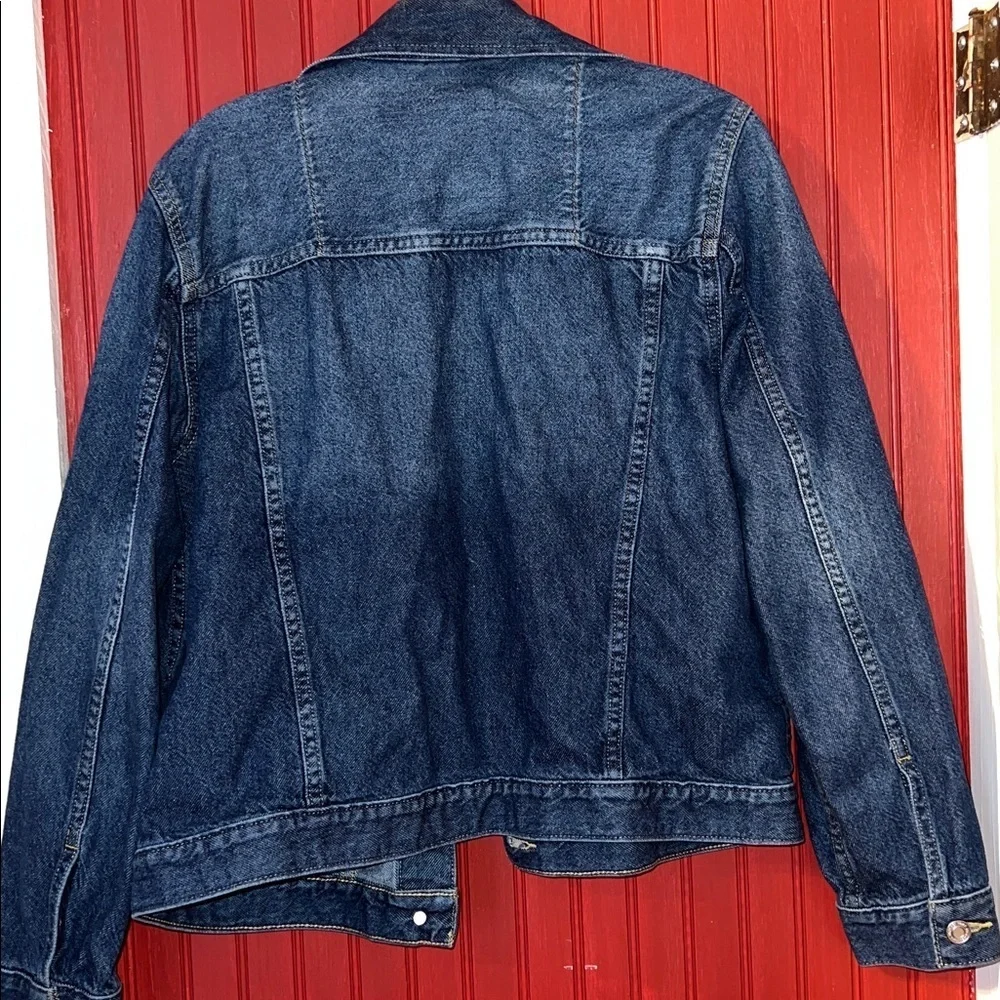 Michael Kors Blue Denim Jacket with Logo Patch L